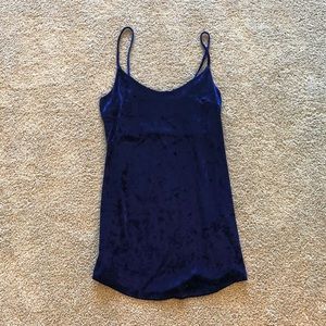 Forever21 navy velvet dress